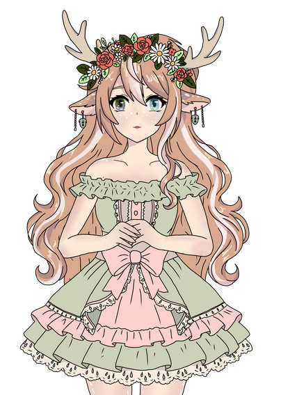 Deer Anime Woman
